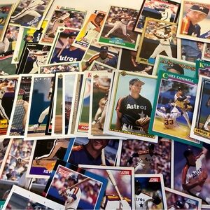 Houston Astros MLB Baseball Cards 1982-1992, Topps, Score, Fleer..Lot Of ~125
